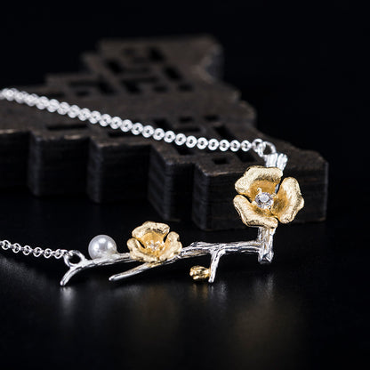Moonveil Floral Pendant