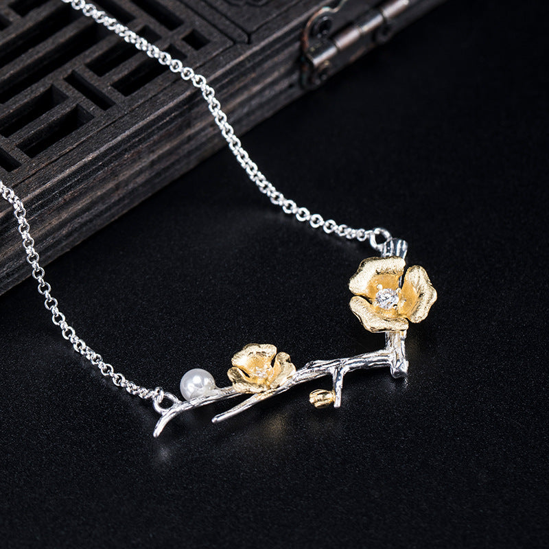 Moonveil Floral Pendant