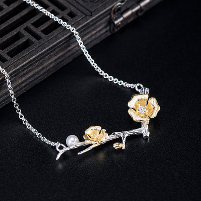 Moonveil Floral Pendant