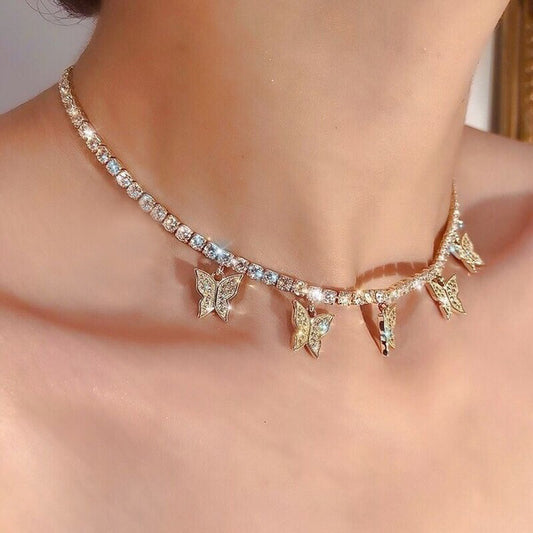 Velvet Butterfly Choker