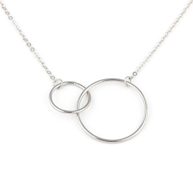 Eclipse Circle Necklace-Golden Aura Layered Necklace