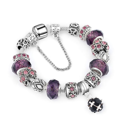 Moonora Royal Violet Charm Bracelet