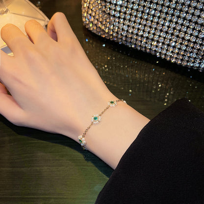 Emerald Bloom Bracelet