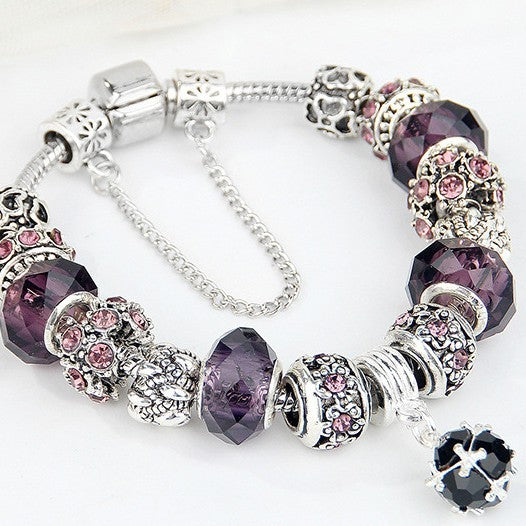 Moonora Royal Violet Charm Bracelet