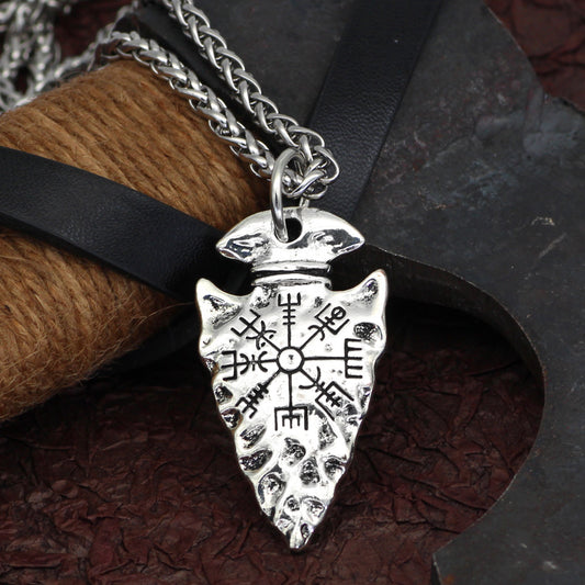 Vegvisir Arrow Pendant